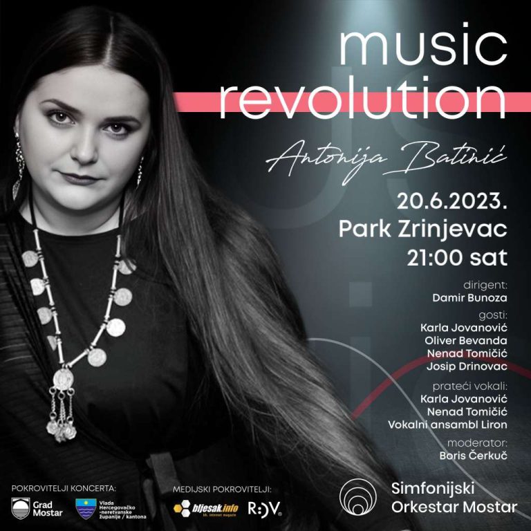 Simfonijski orkestar Mostar u Parku Zrinjevac priređuje koncert “Music revolution”