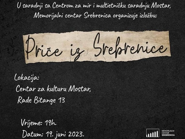 Izložba “Priče iz Srebrenice” sutra u Centru za kulturu