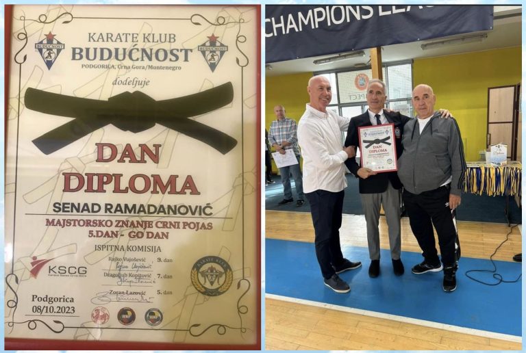 Karate: Senadu Ramadanoviću uručeno prestižno majstorsko zvanje