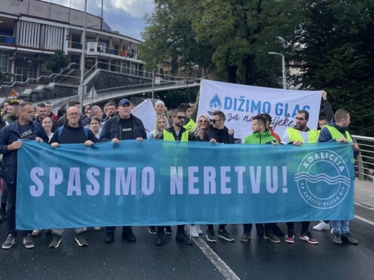 Konjic: Održan protest za spas Neretve