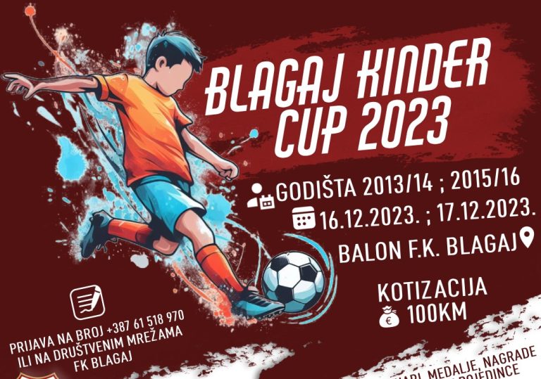 FK Blagaj: Narednog vikenda turnir za mlađe kategorije „Blagaj Kinder Cup 2023“