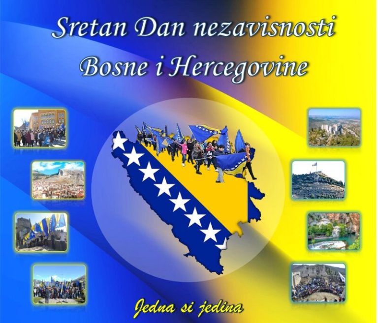 Mostar: Obilježavanje Dana nezavisnosti Bosne i Herecgovine