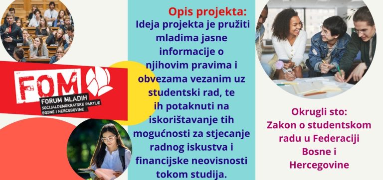 Forum mladih SDP-a: Okrugli sto na temu Zakona o studentskom radu