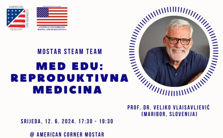 Med Edu 2024: Predavanje prof.dr Veljka Vlaisavljevića u Američkom kutku u Mostaru