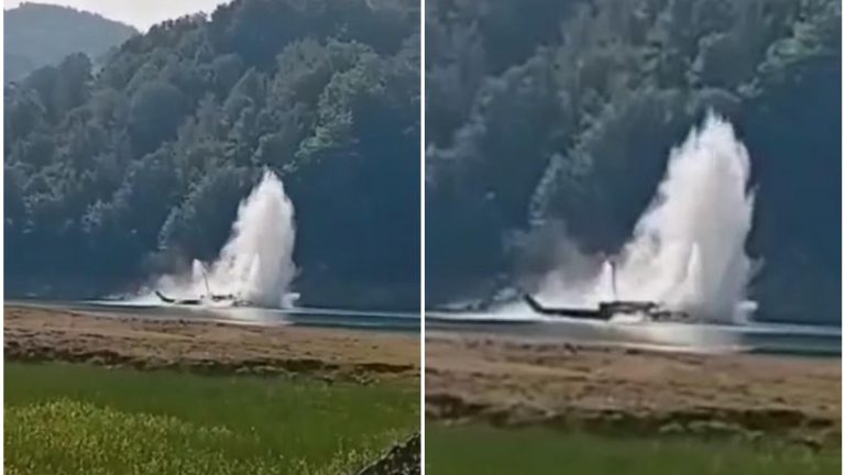 Helikopter OS BiH pao u Jablaničko jezero: Svi članovi posade spašeni (video)