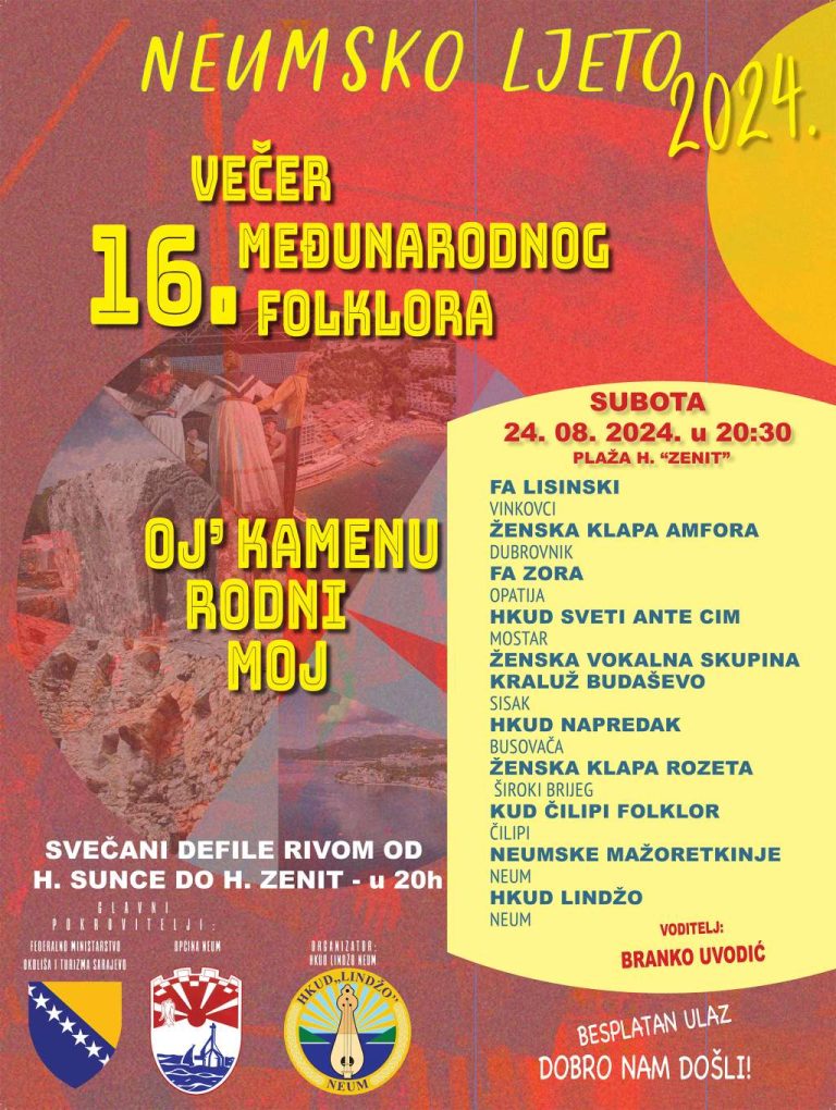 Na Neumskom ljetu Smotra međunarodnog folklora “Oj kamenu rodni moj”