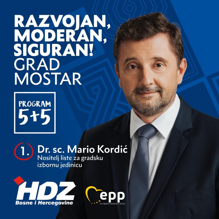 HDZ ambiciozno krenuo u kampanju: Za razvojan, moderan i siguran Grad Mostar