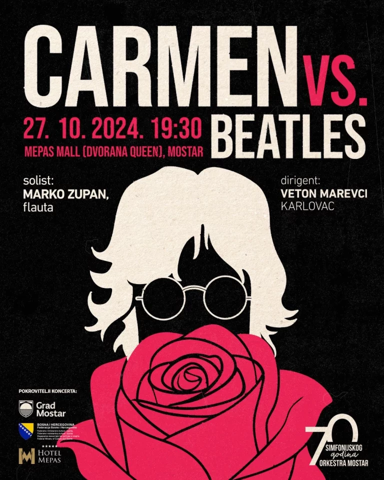 Simfonijski orkestar Mostar: „S Carmen u susret Beatlesima“