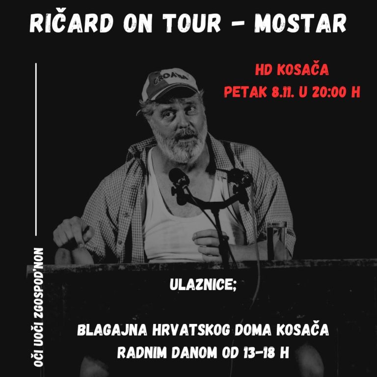 Ričard s hit-komedijom „Oči uoči zgospod'non“ stiže u Mostar!