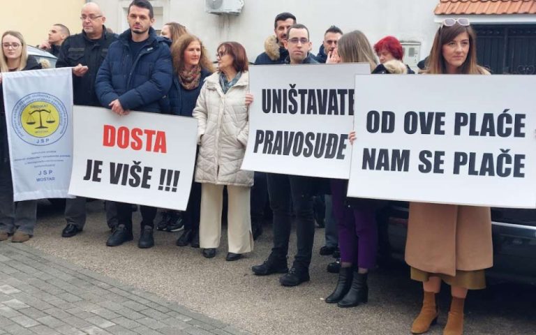 Mostar: Održan štrajk upozorenja u sudovima HNK