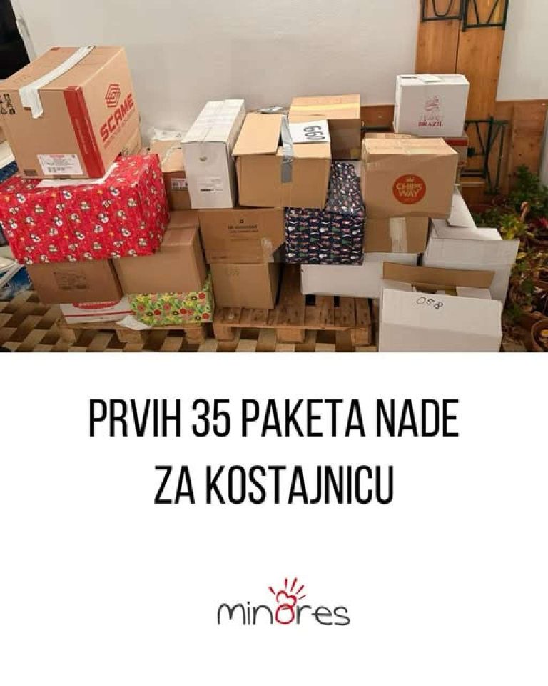 Minores nastavlja misiju pomoći: Prvih 35 paketa dostavljeno u Kostajnicu