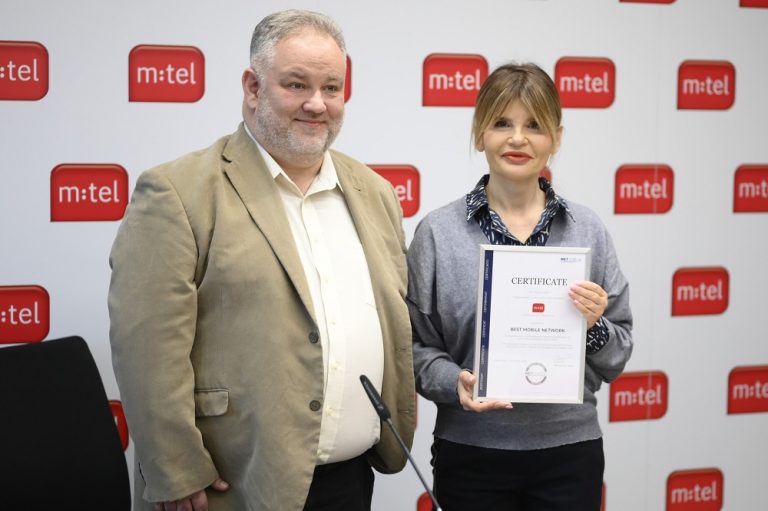 Pomeli konkurente: M:tel drugu godinu zaredom dobitnik certifikata za najbolju mrežu u BiH
