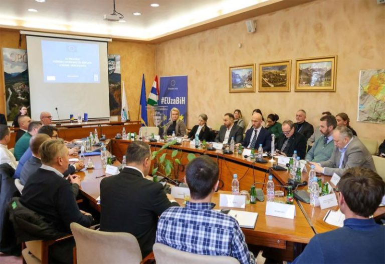 Jablanica: Delegacija EU, IOM i UNDP predstavili detalje projekta obnove poplavljenih područja