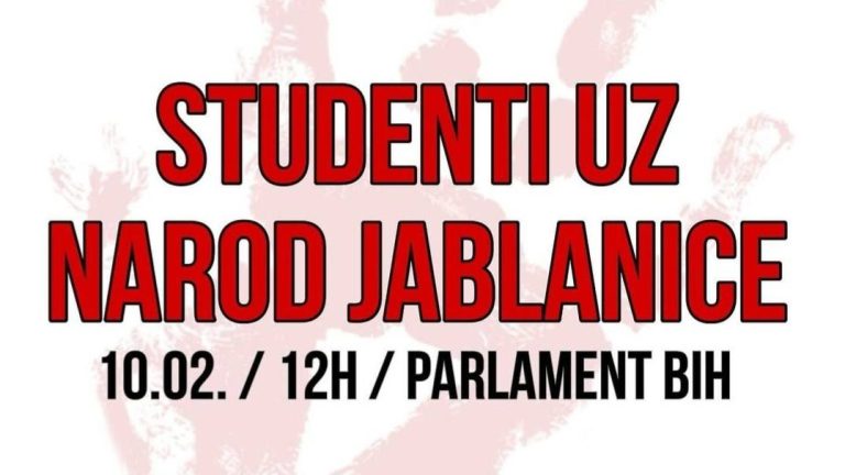 Studenti na ulici: Protesti za Jablanicu 10. februara u Sarajevu