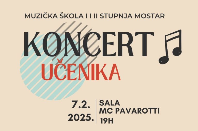 MC Pavarotti: Koncert učenika Muzičke škole I i II stupnja Mostar