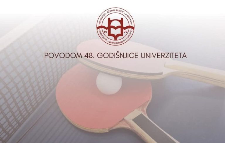 Univerzitet “Džemal Bijedić”: Danas turnir u stonom tenisu