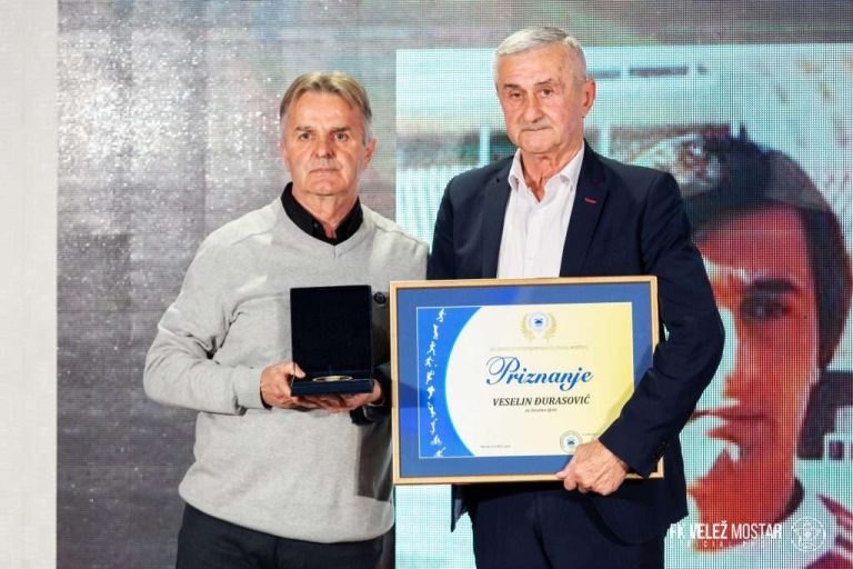 Sportski savez Grada Mostara: Priznanja za životno djelo Đurasoviću i Kalajdžiću