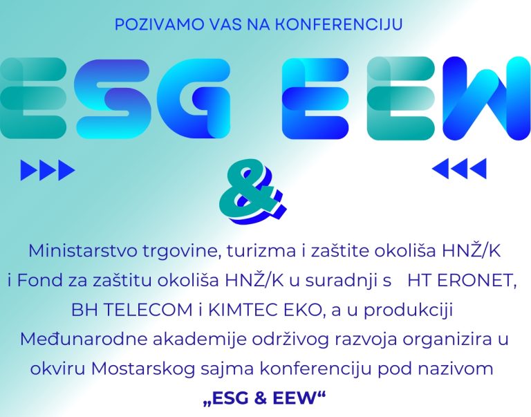 Mostar: Konferencija „ESG & EEW“ u sklopu Gospodarskog sajma