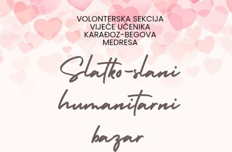 Mostar: Učenici Karađoz-begove medrese danas organizuju humanitarni bazar