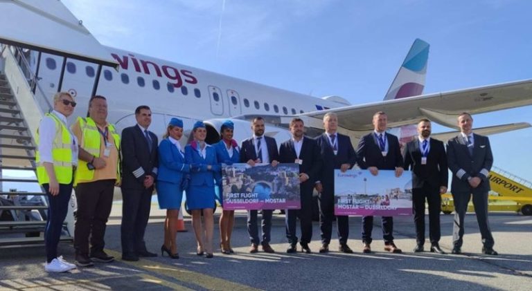 Eurowings opet leti za Mostar: Prvi avion iz Düsseldorfa sletio jutros