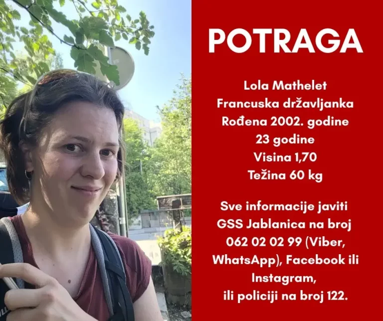 GSS Jablanica: Nestala Francuskinja na Čvrsnici, potrebna pomoć u potrazi