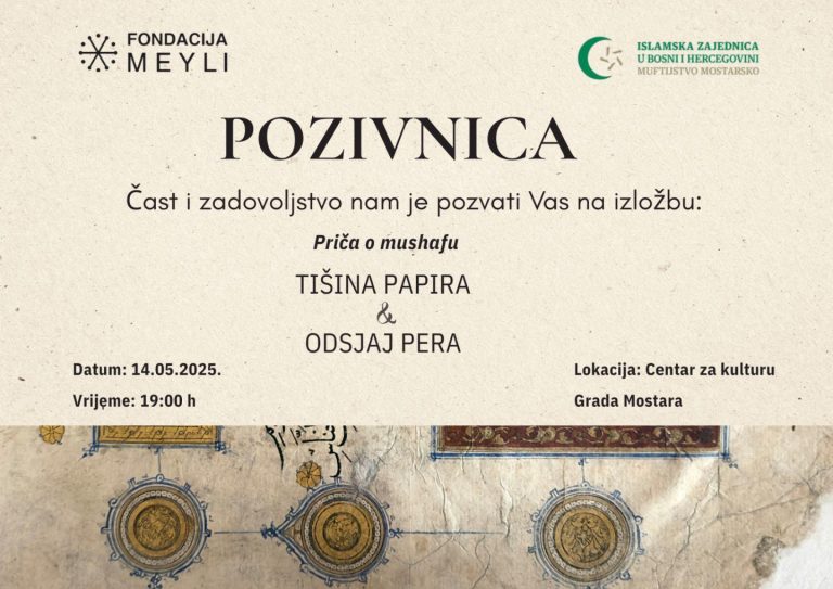 Dani mevluda i zikra: Izložba “Tišina papira i odsjaj pera”