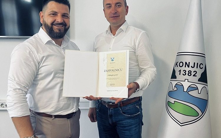 Konjic: AntiDayton pokretu uručena zahvalnica za pomoć tokom poplava