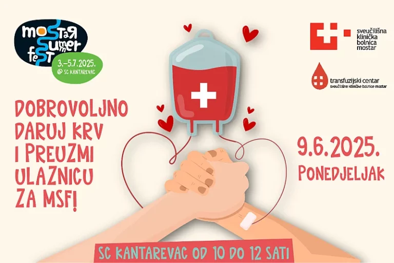 Mostar Summer Fest nagrađuje plemenitost: Daruj krv i preuzmi ulaznicu!