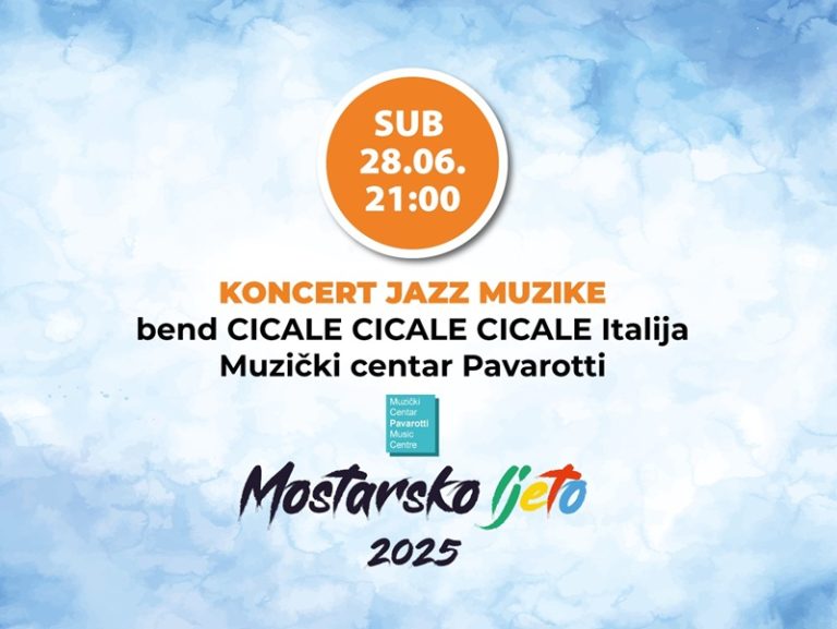 MC Pavarotti: Koncert jazz benda CICALE CICALE CICALE iz Italije