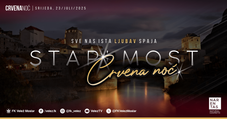 “Crvena noć” pod Starim mostom 23. jula: Dostupne donatorske ulaznice po cijeni od  2.000 KM