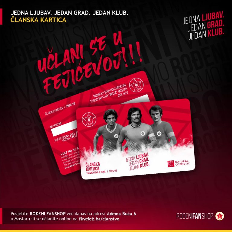 Postani dio crvene porodice: Velež poziva na učlanjenje u Fejićevoj ulici