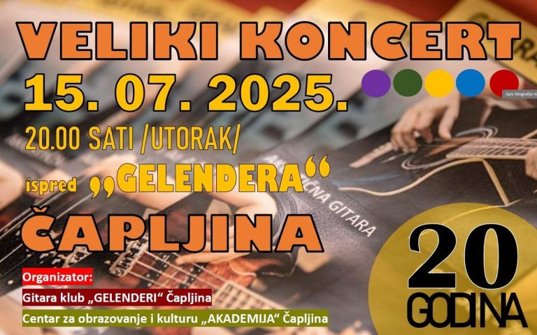 Čapljina: Gitara klub “Gelenderi“ slavi 20 godina postojanja