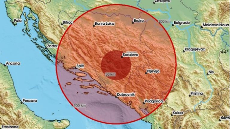Treslo se u Hercegovini: Zabilježen zemljotres blizu Mostara