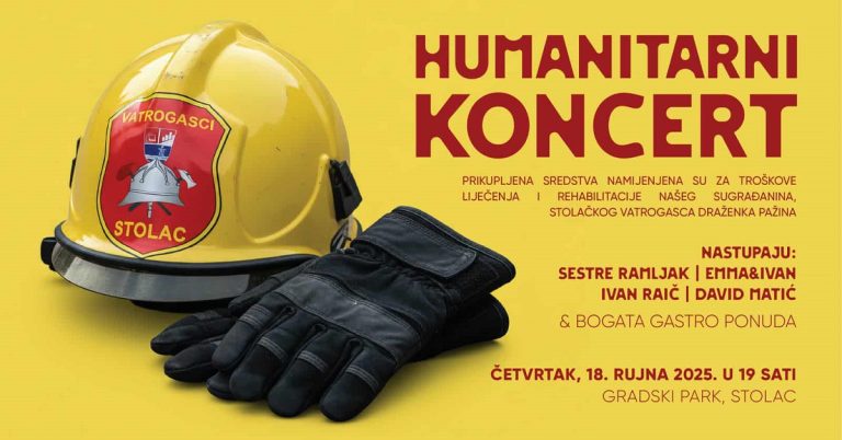 Stolac: Humanitarni koncert za vatrogasca Draženka Pažina