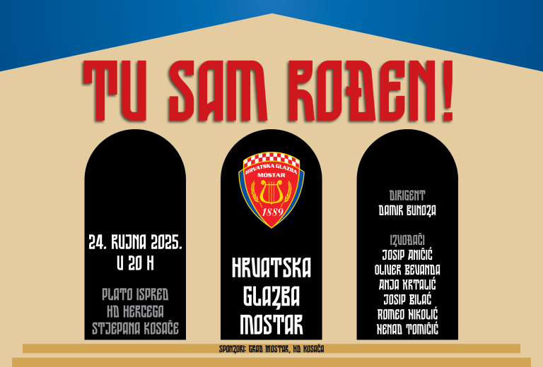 Hrvatska glazba Mostar poklanja koncert svome gradu
