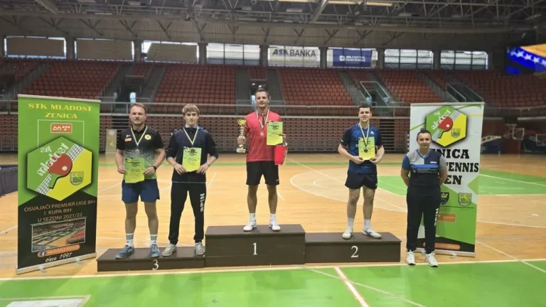 Stoni tenis: Kapiten STK Mostara, Luka Matković pobjednik Zenica Opena