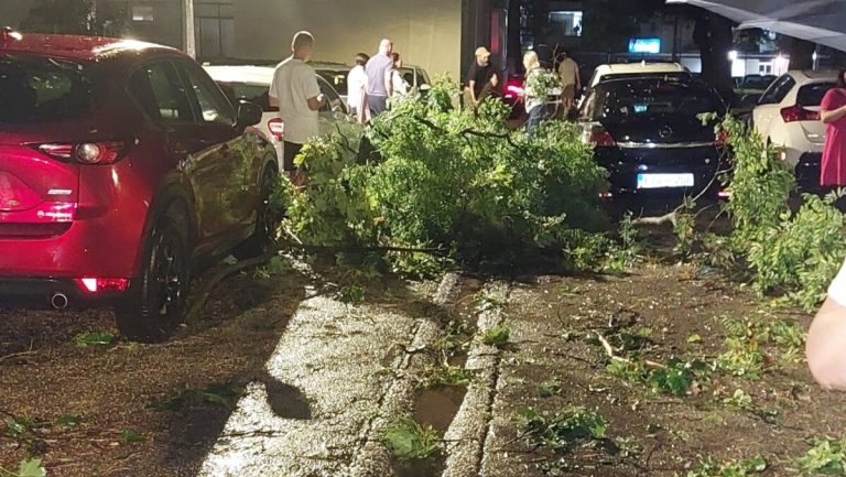 Olujno nevrijeme zahvatilo Mostar: Vjetar rušio stabla, grane padale na vozila