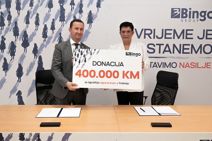 Trebinje: Bingo donirao 400.000 KM za izgradnju prve sigurne kuće u ovom gradu