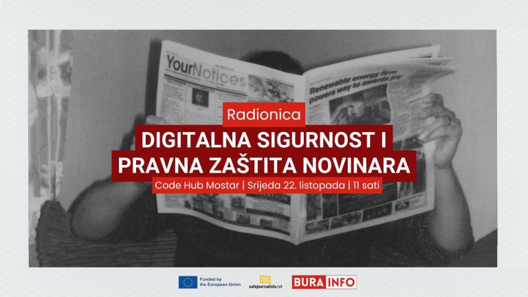 Mostar: Radionica o digitalnoj i pravnoj sigurnosti novinara