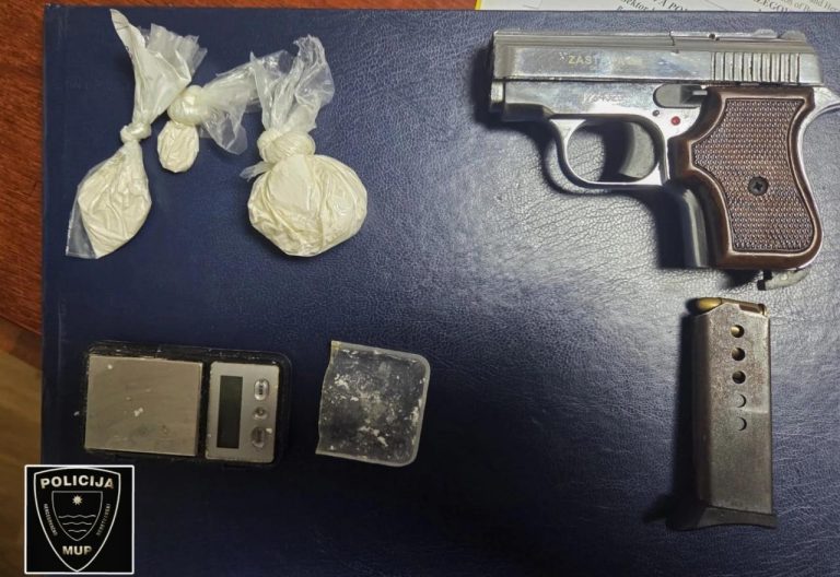 Mostar: Uhapšen diler, zaplijenjena droga i pištolj