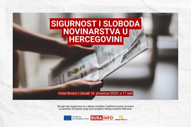Mostar: Okrugli sto o sigurnosti i slobodi novinarstva u Hercegovini