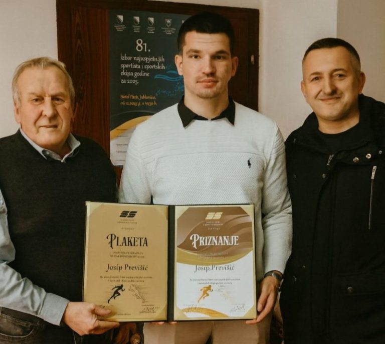Josipu Previšiću uručeno priznanje Sportskog saveza BiH