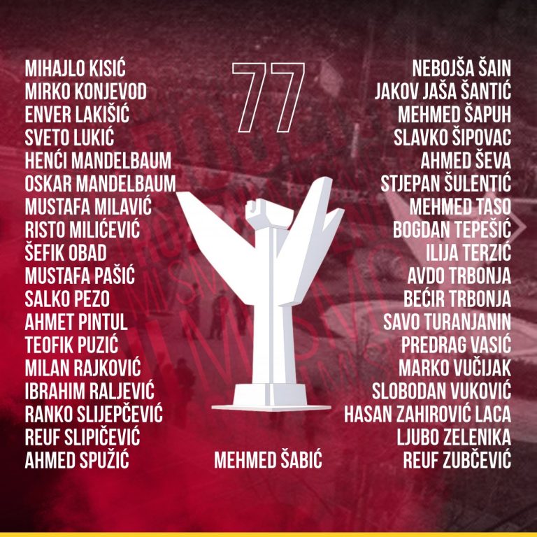 FK Velež: “Srušen je kamen sjećanja, ne i istina o 77 Rođenih !”