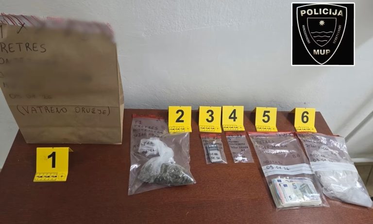 Mostar: Jedna osoba uhapšena, zaplijenjena droga i vatreno oružje