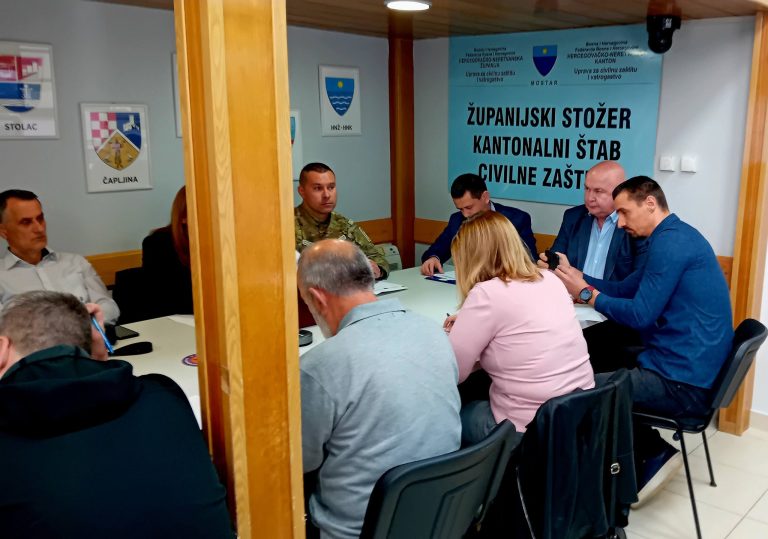Mostar: Zasjedao Štab civilne zaštite HNK