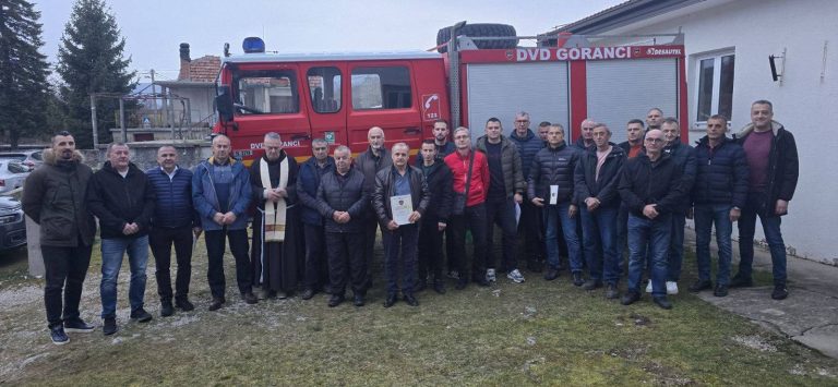 DVD Goranci: Zahvalnice rukovodstvu Uprave za civilnu zaštitu i vatrogastvo