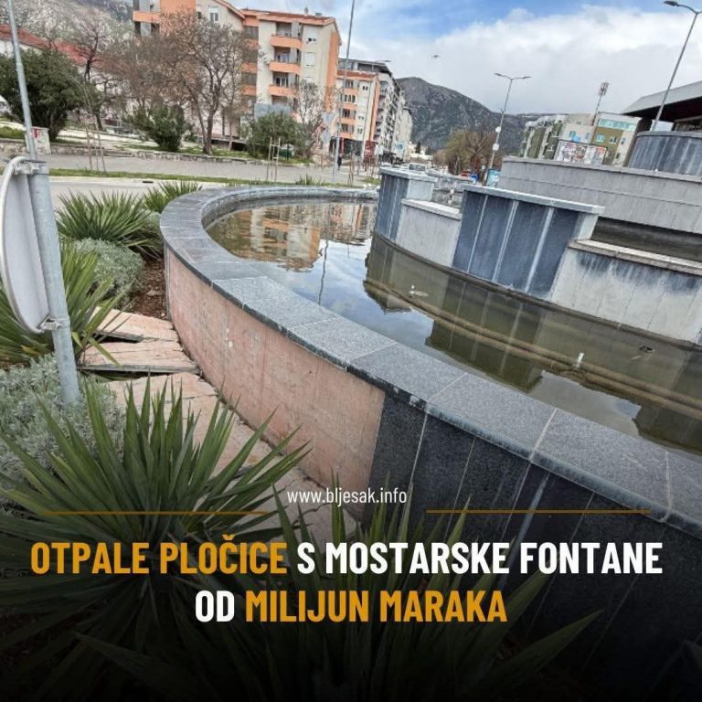 Otpadaju pločice sa “Salemove fontane”: NES pokrenuo inicijativu za hitnu sanaciju
