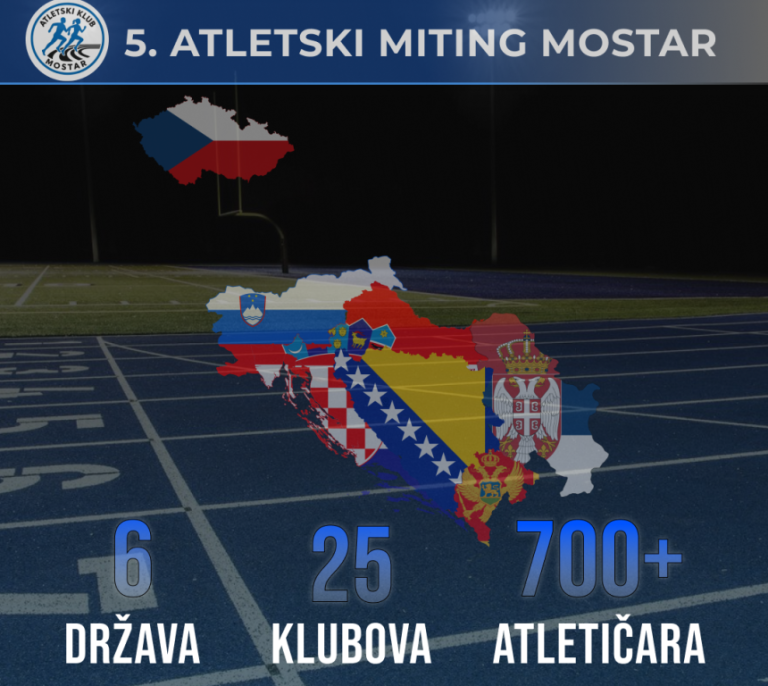 Atletski miting Mostar: Učestvuje više od 700 atletičara iz šest država