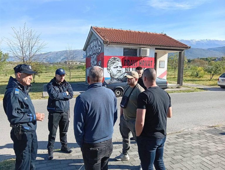 Praljak u Ortiješu: Zastupnik Kajan zatražio od MUP-a HNK da postupi po zakonu i identifikuje lica koja su spriječila uklanjanje murala