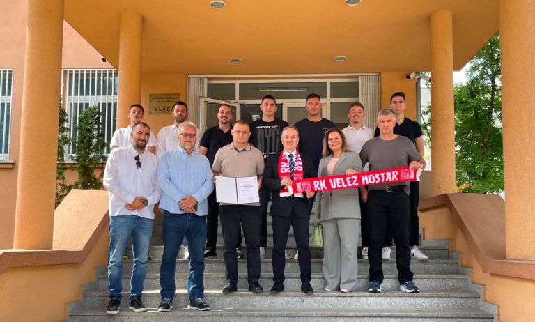 Ministar Velagić upriličio prijem za Rukometni klub Velež povodom plasmana u Premijer ligu BiH